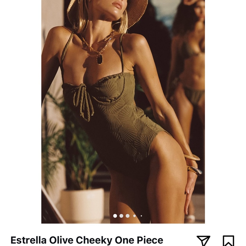 12th Tribe Khaki One Piece Swimsuit